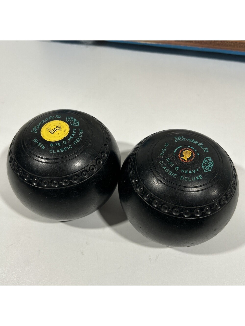 Henselite Lawn Bowling Balls Vintage Lawn Bowls Set Crown Green ￼